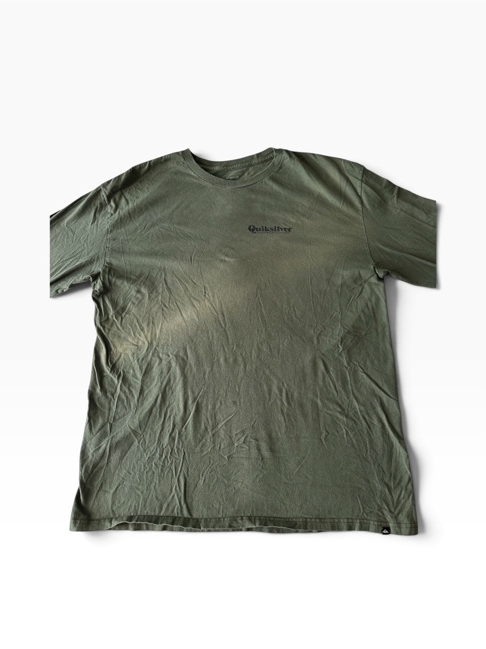 Quiksilver Men’s Olive Green Long Sleeve Logo T-Shirt